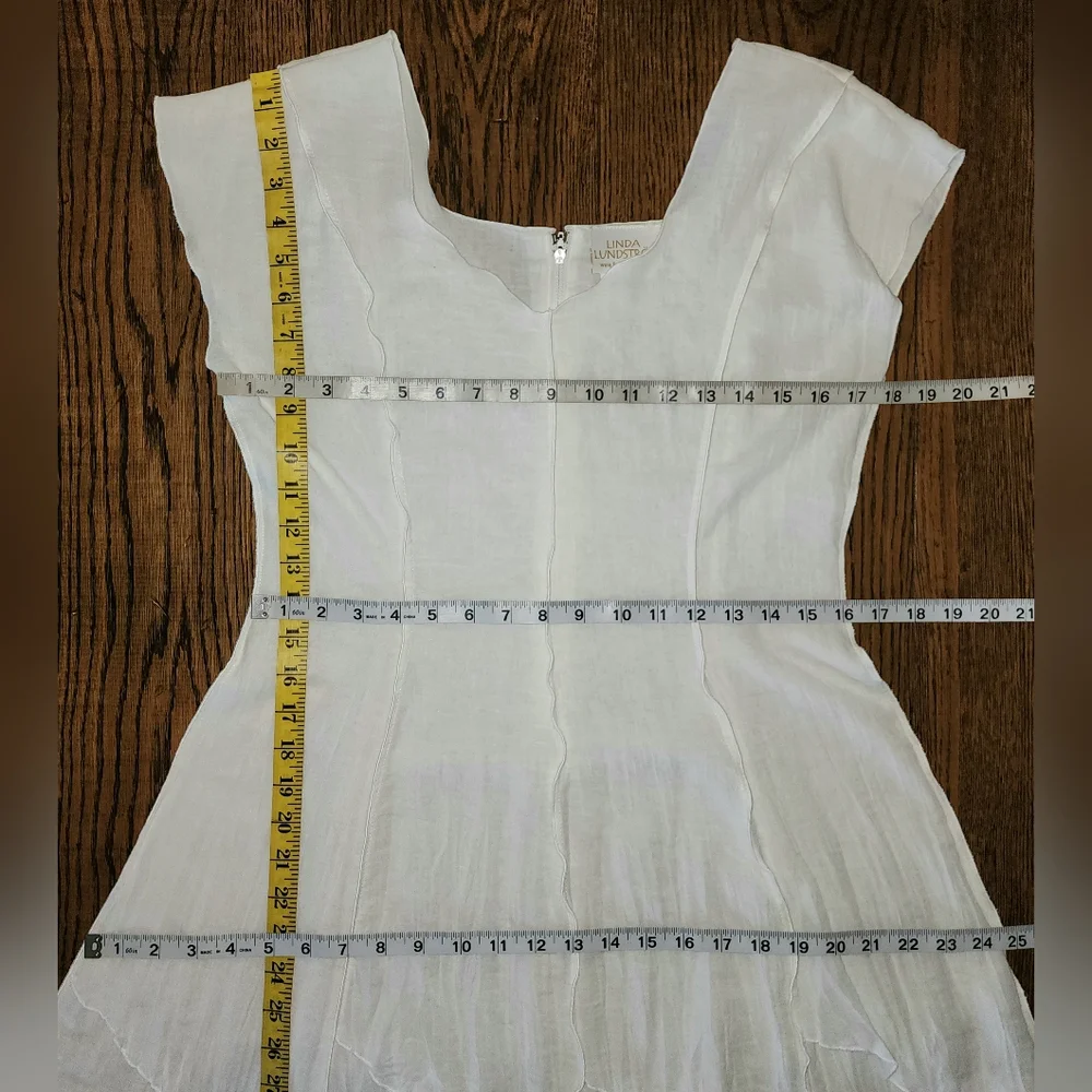 Linda Lundström Sheer Layered Dress White M - Picture 11 of 11